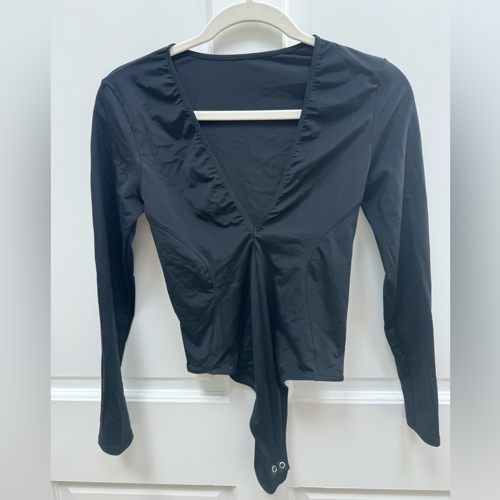 Good American Deep-V Thong Bodysuit Size M